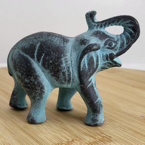 Metal Elephant Figurine by PG - Made in Taiwan